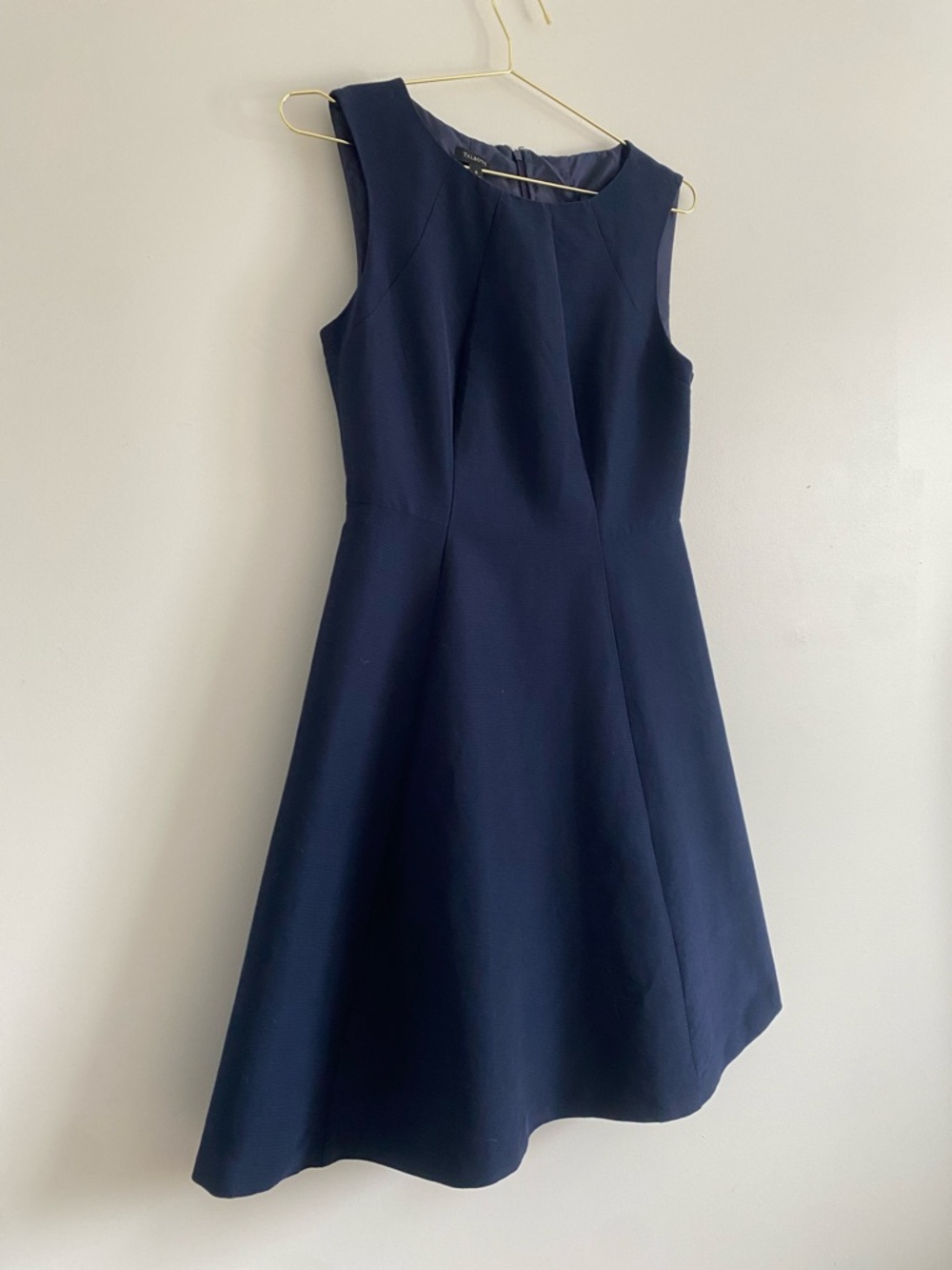 KEEP Talbots | Navy Fit & Flare Dress | Cotton Silk Blend | Size 6 - Picture 5 of 9
